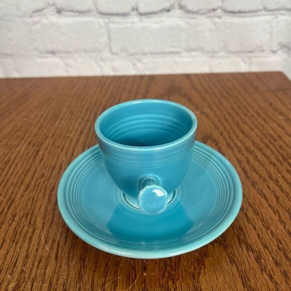 Fiesta Homer Laughlin Demitasse Cup with handle & saucervintage - Picture 7 of 10